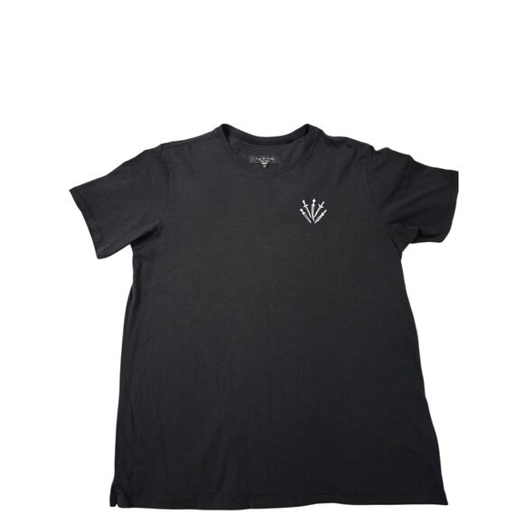 Rag & Bone Mens size L Dagger Embroidered Gothcore Grungecore Casual Preppy Tee - Picture 8 of 12